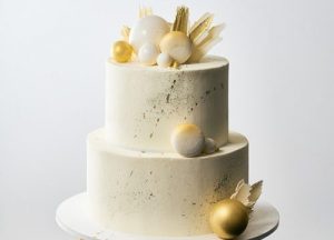 Золотий весільний торт