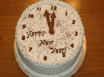 Декор торта циферблата на Новый год | Торт на заказ во Львове